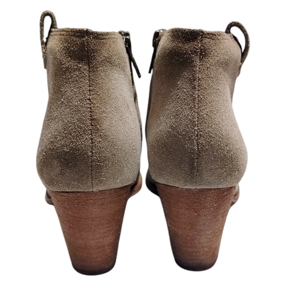 Madewell Brown Suede Leather Billie Stacked Heel Ankle Boots Womens Size 8.5 - Picture 6 of 10